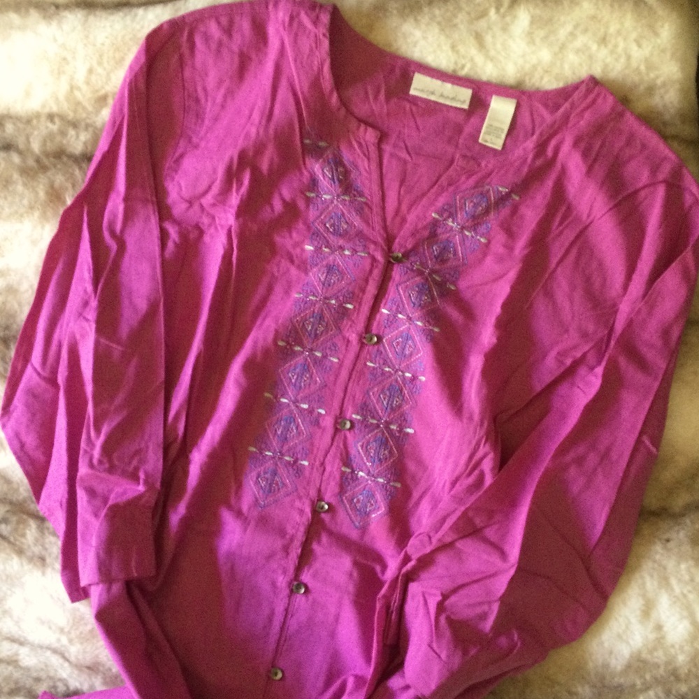 🆕 Marsh Landing Cover Up Tunic Top 💜💠🌴🩱🌺